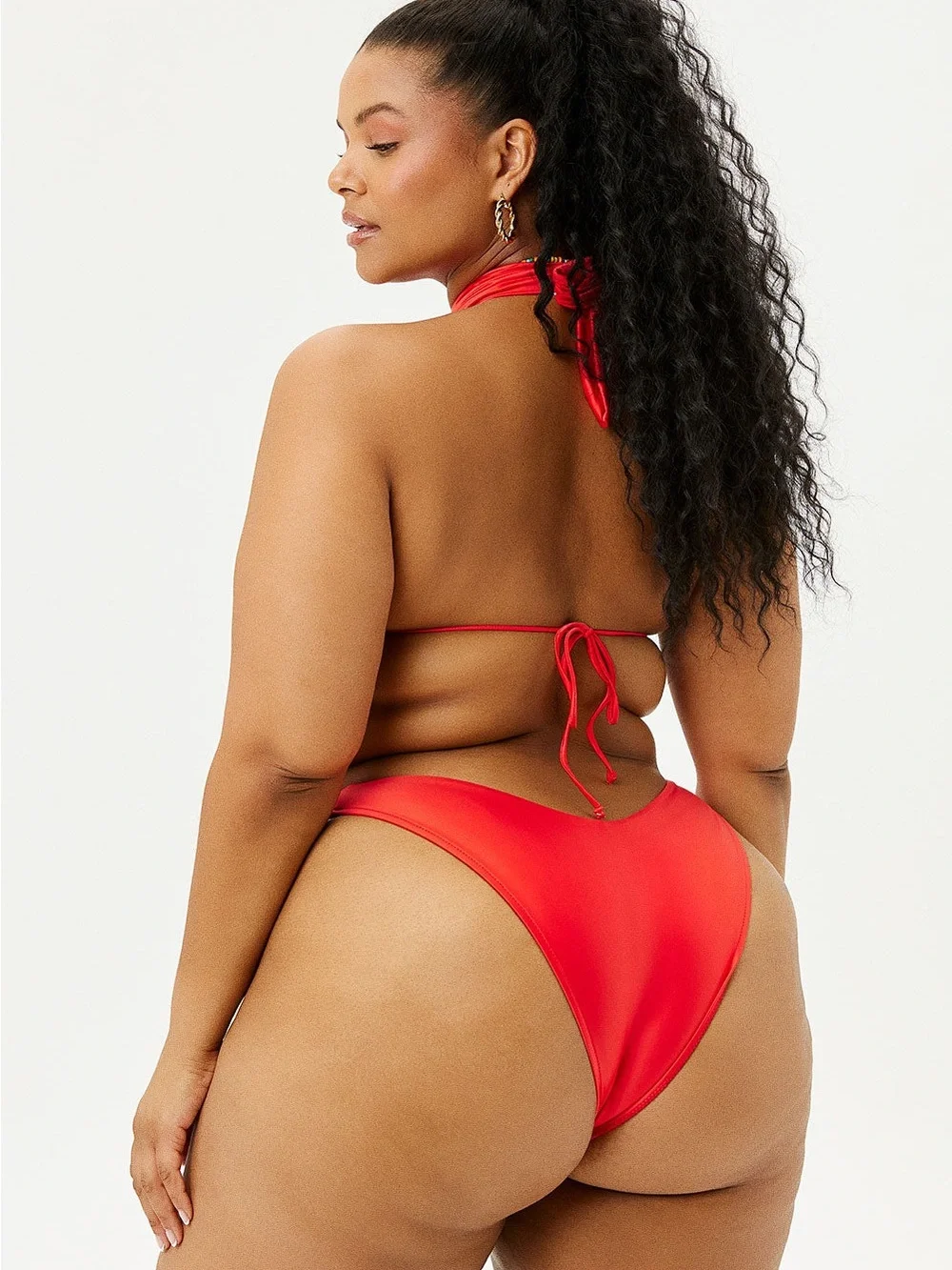 Frankie's Bikinis Enzo Satin Cheeky Bikini Bottom